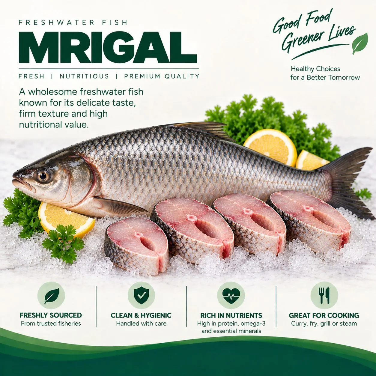 Mrigal, Tilapia & Common Carp