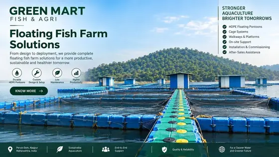 Floating fish farm setup — Green Mart
